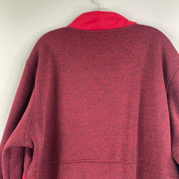 Reel Life Red Quarter Zip Pull Over Sweater Men's XXL Outdoors Fishing - Picture 7 of 14